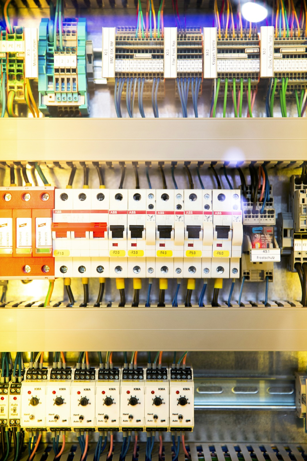 Electrical distribution / control panel with ABB switchgear