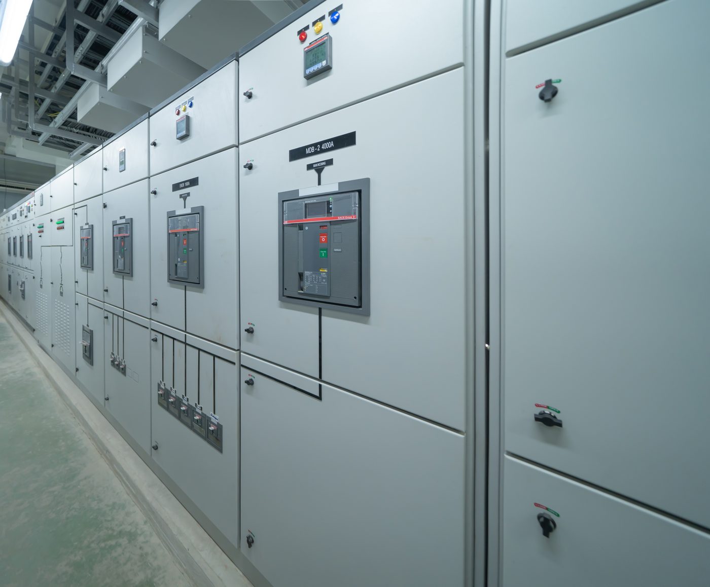 Electrical distribution / control panel with ABB switchgear